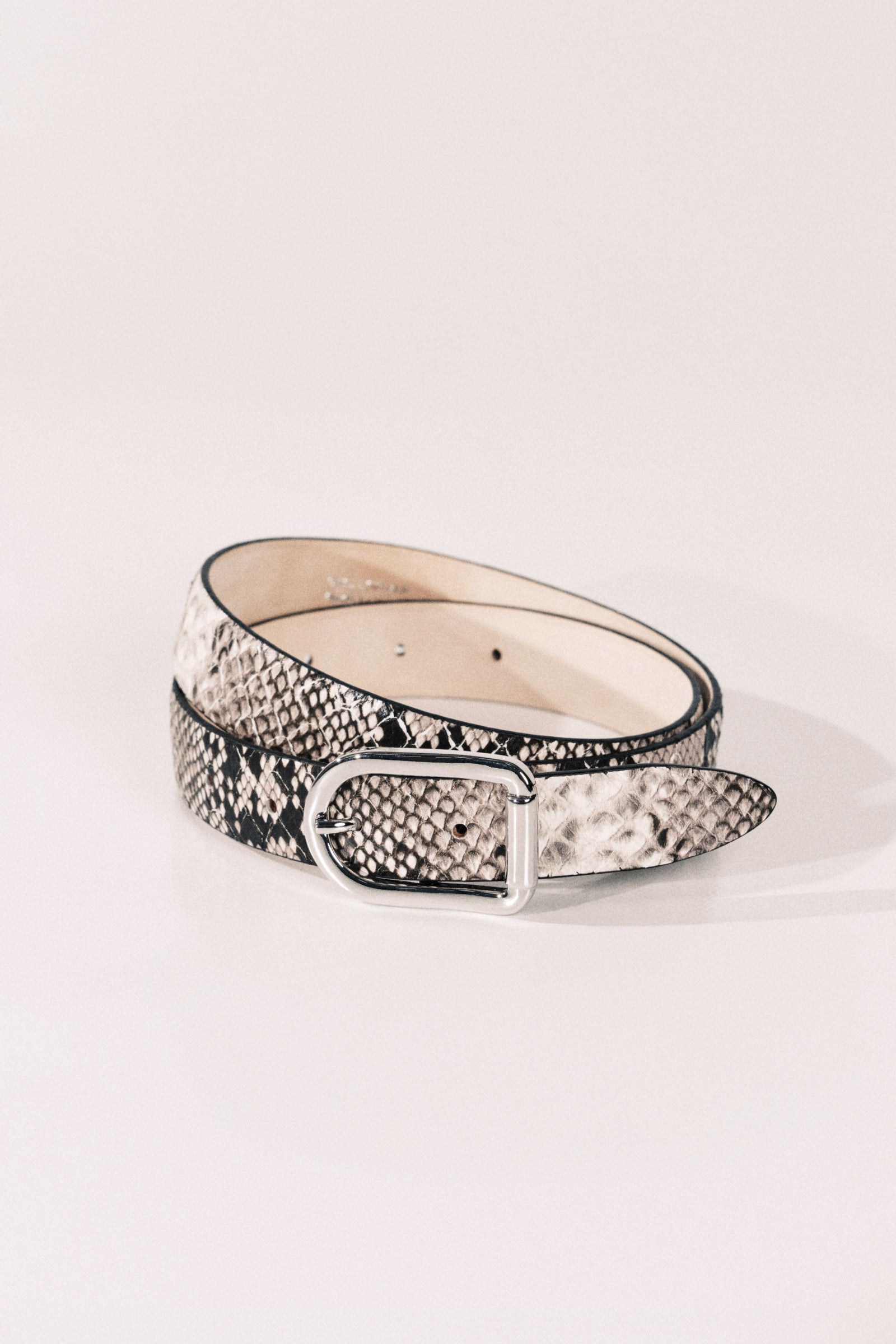 Mija Beige Snake Silver
