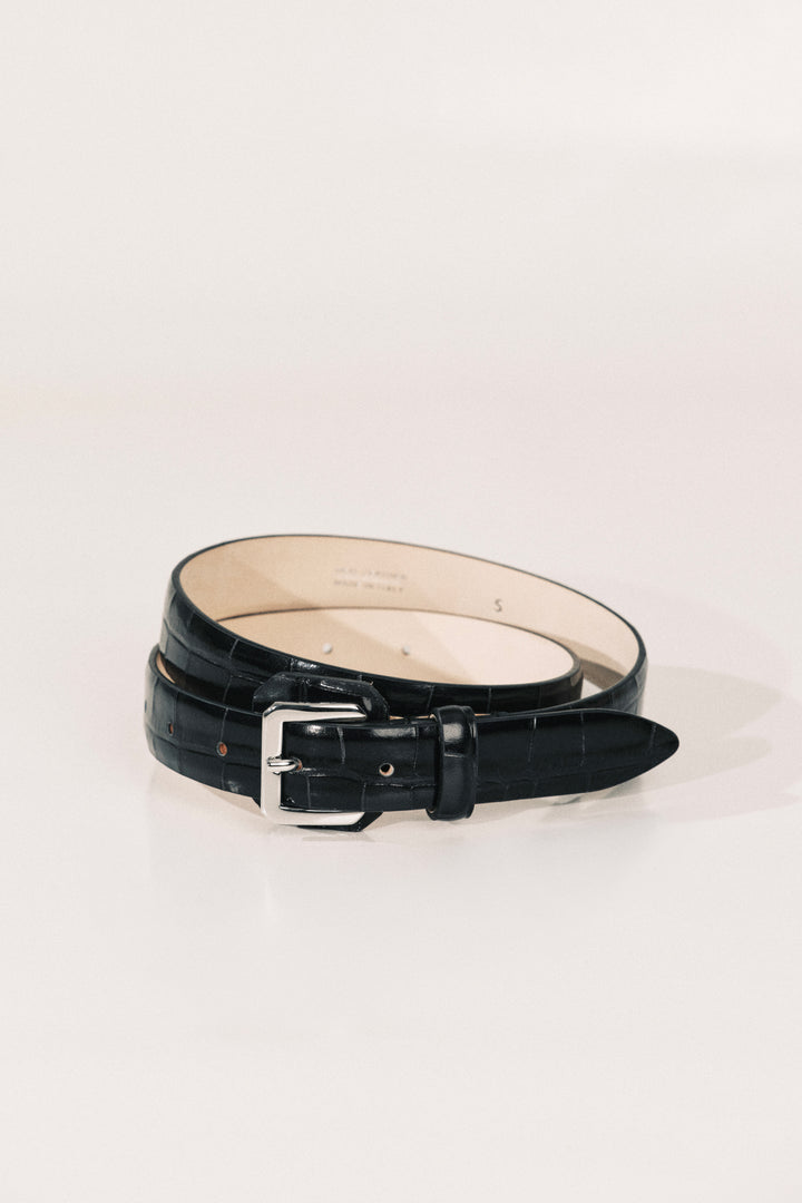 Nini Black Croco Silver