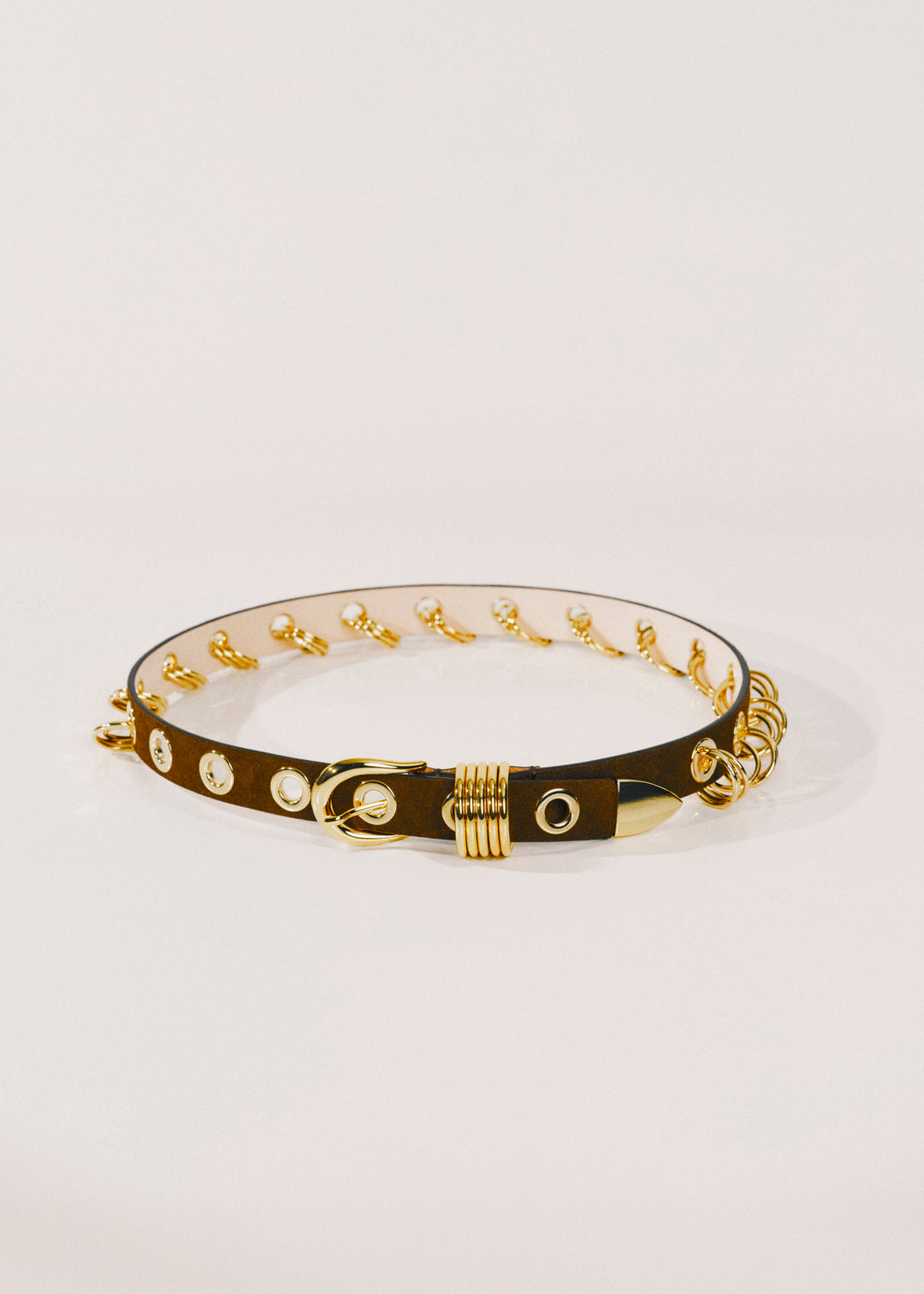 Revenge Chocolate Suede Gold