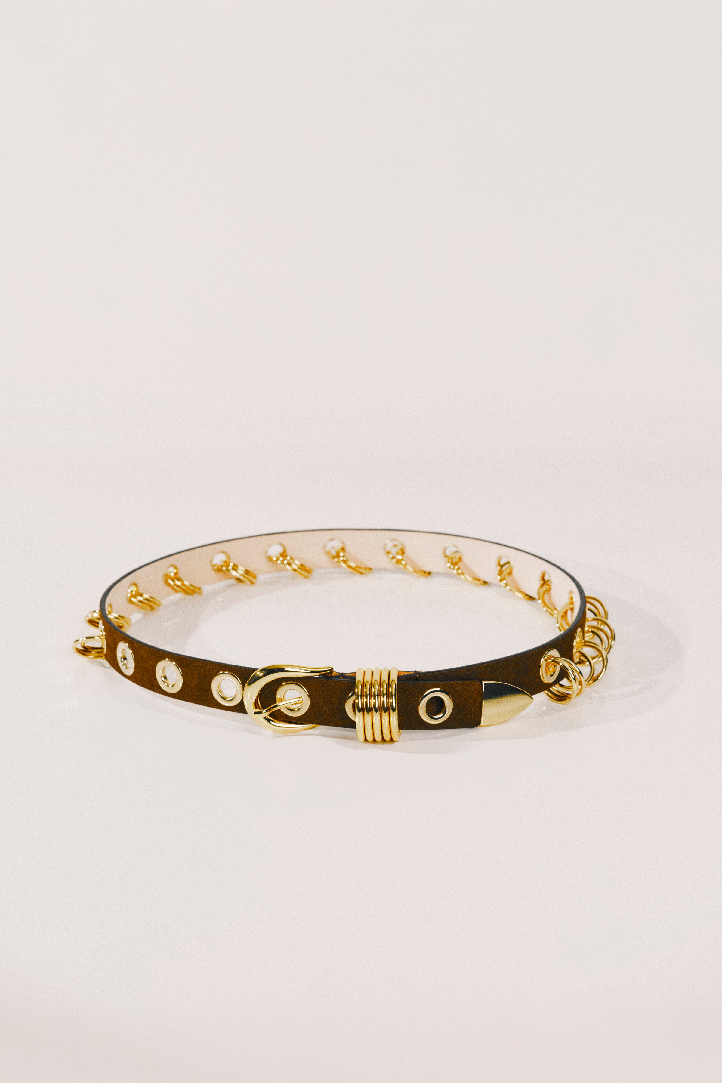 Revenge Chocolate Suede Gold