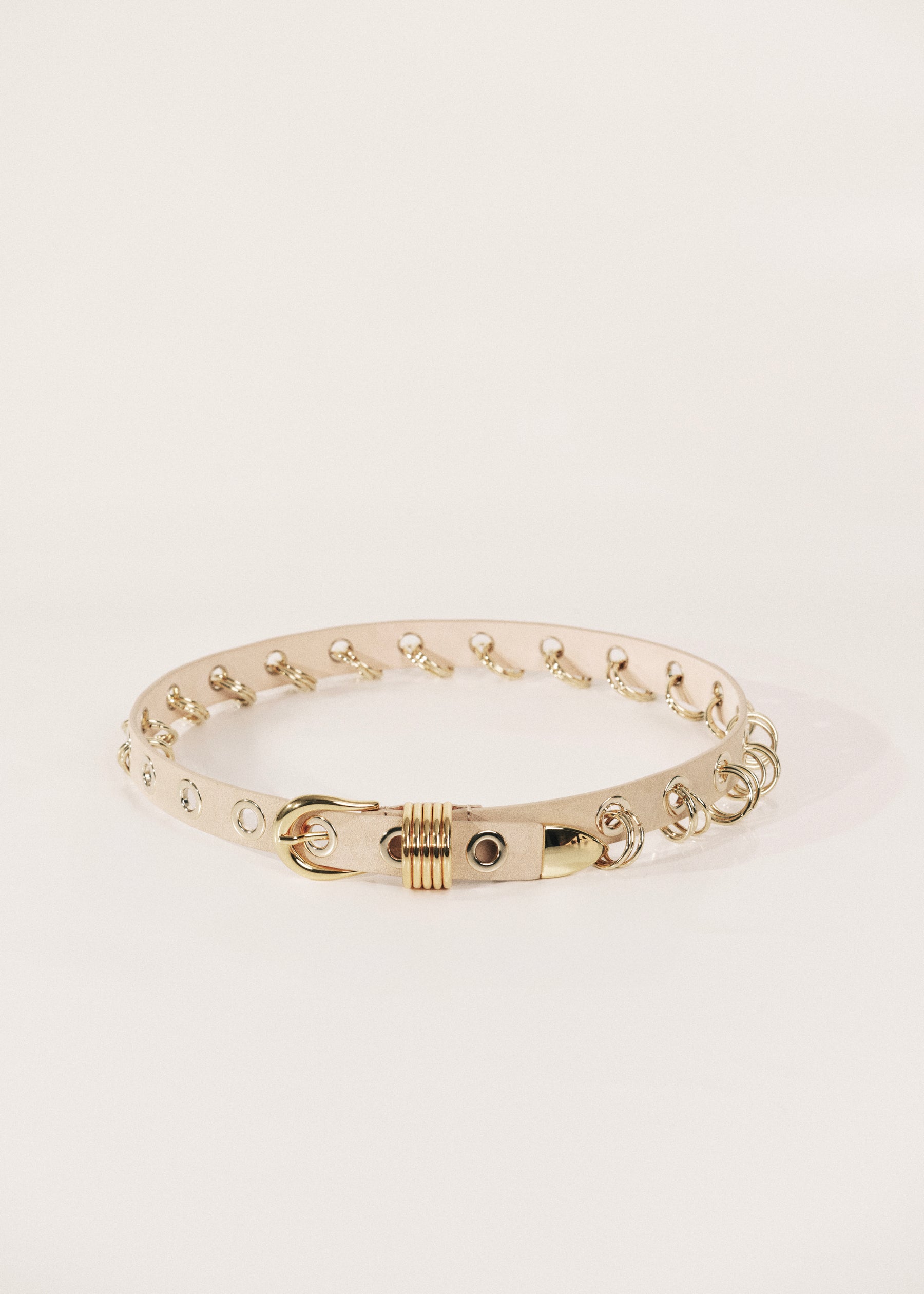 Revenge Beige Suede Gold
