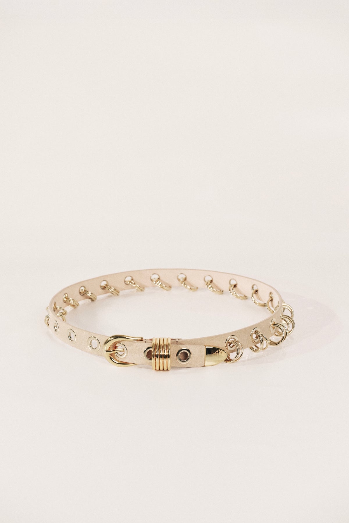Revenge Beige Suede Gold