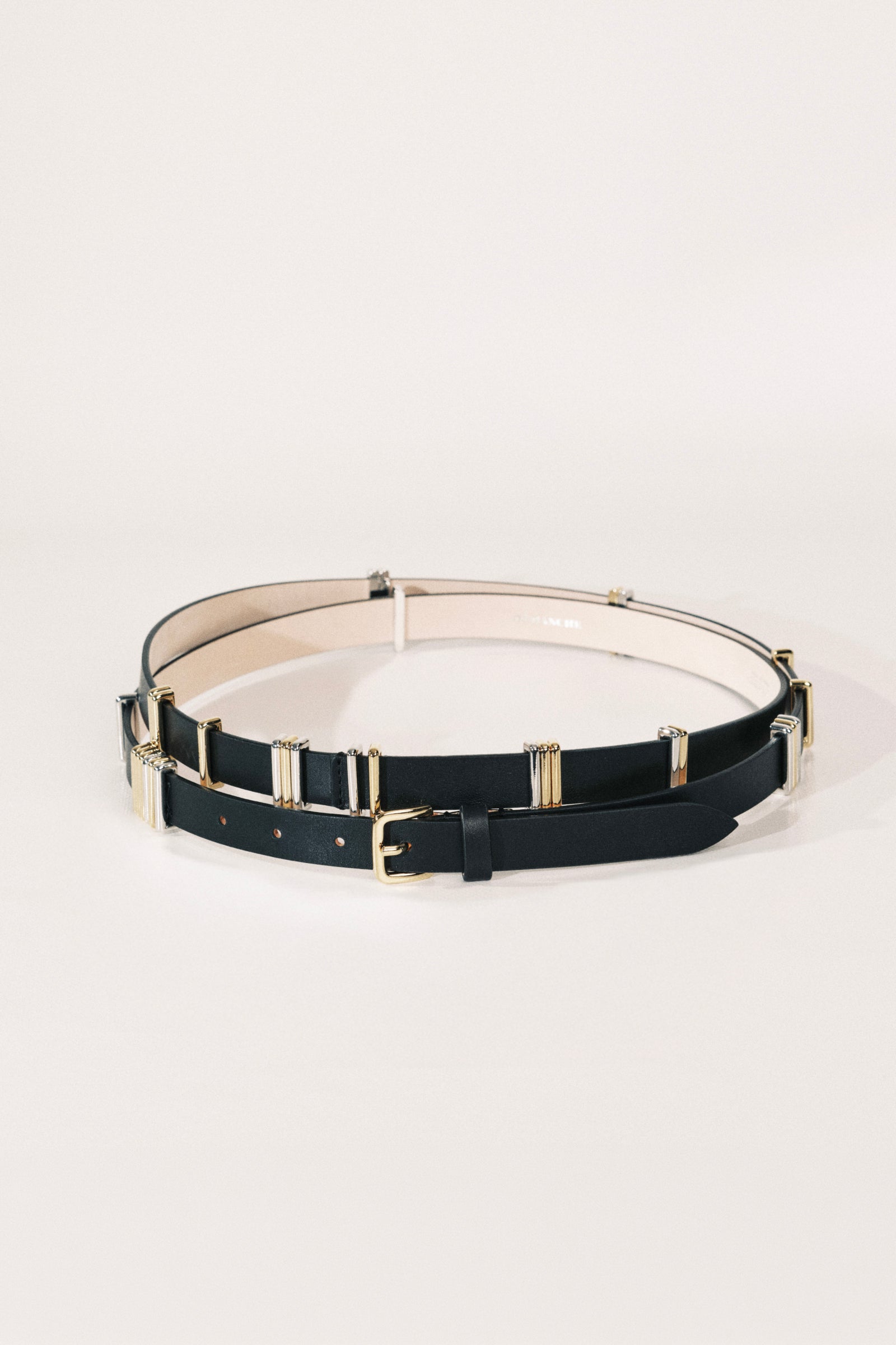 は*ら様 Rich I　MARK [LAYERED BELT] ブラック Rich I - MARK LAYERED BELT / マーク レイヤードベルト（BLACK） | iko