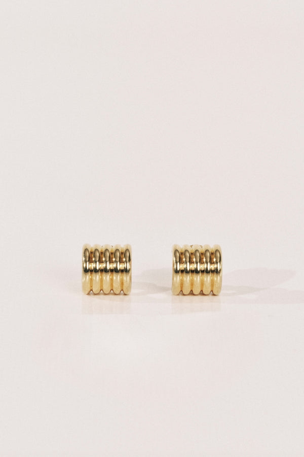 Hollyhock Gold Earrings Small