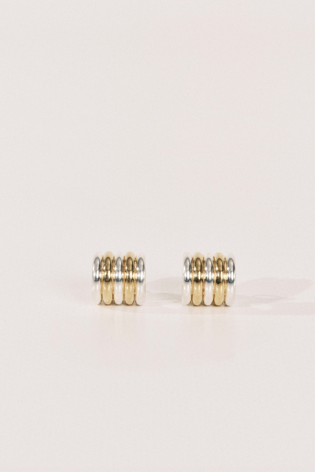 Hollyhock Mixed Metal Earrings Small