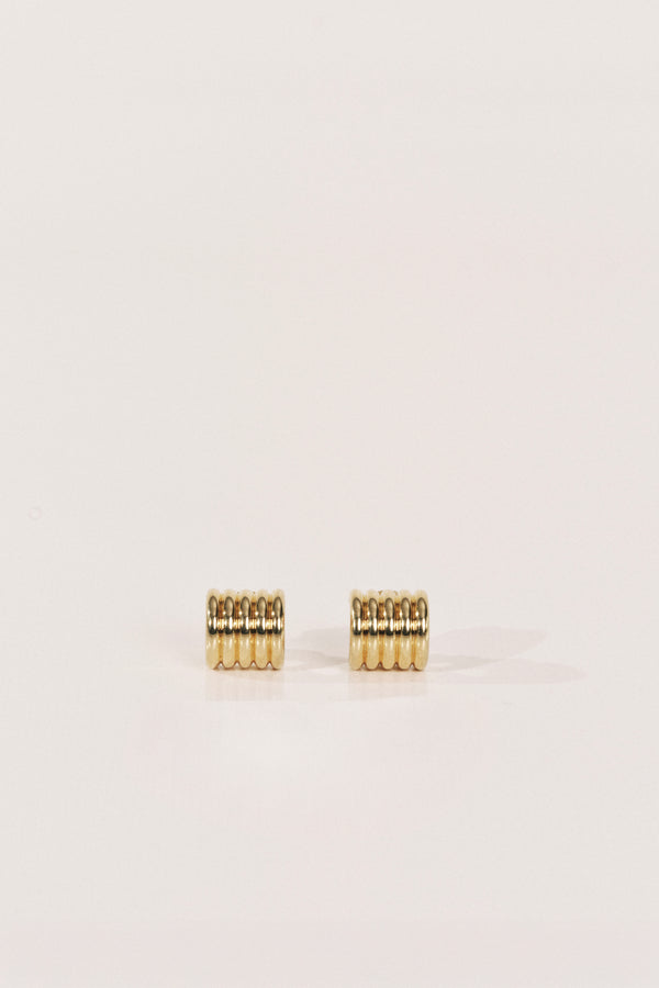 Hollyhock Earrings Gold Small