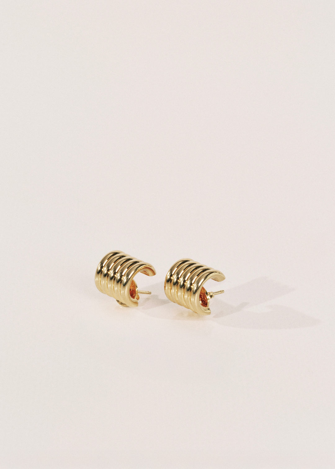 Hollyhock Gold Earrings Small
