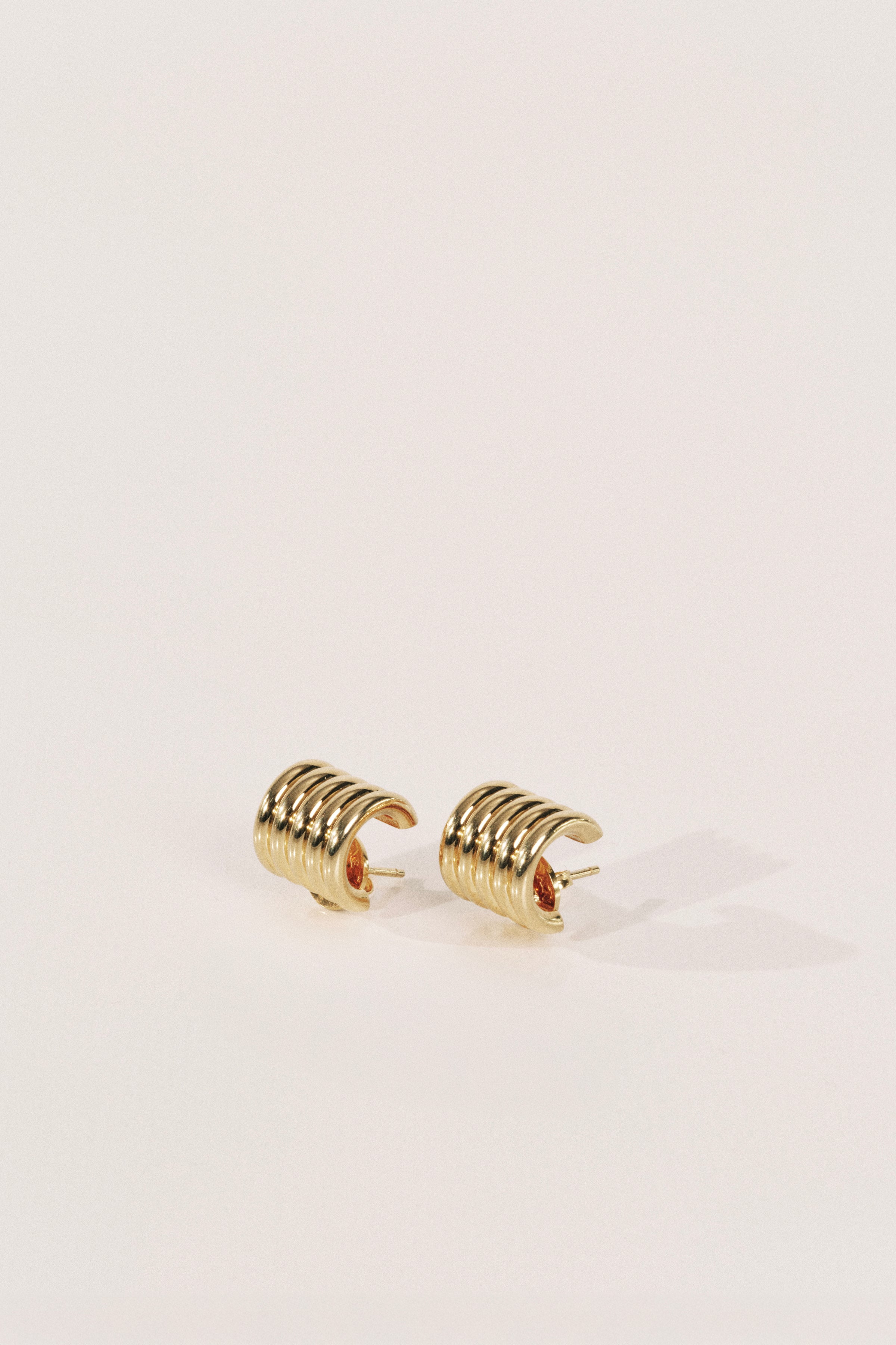 Hollyhock Gold Earrings Small