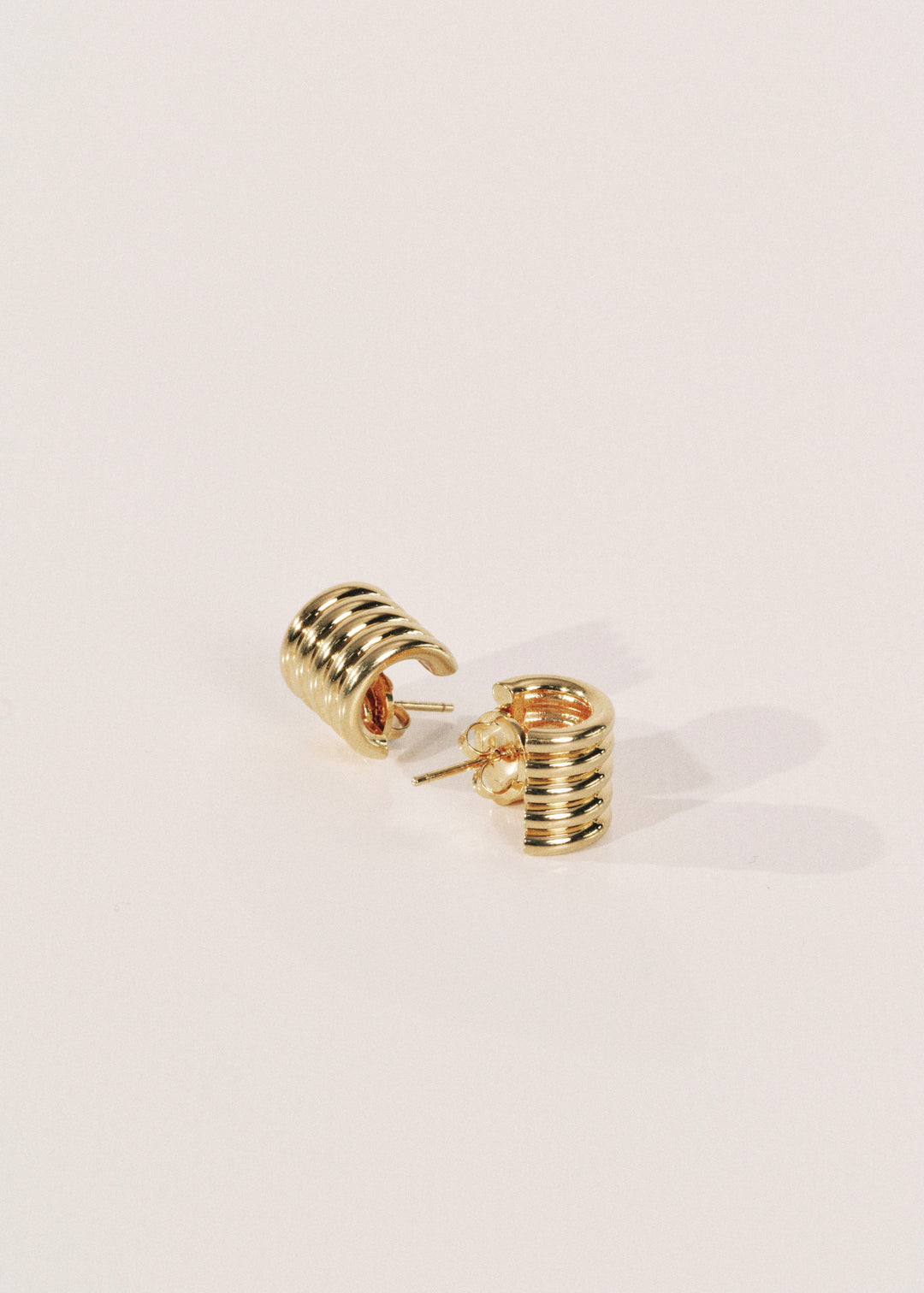 Hollyhock Gold Earrings Small