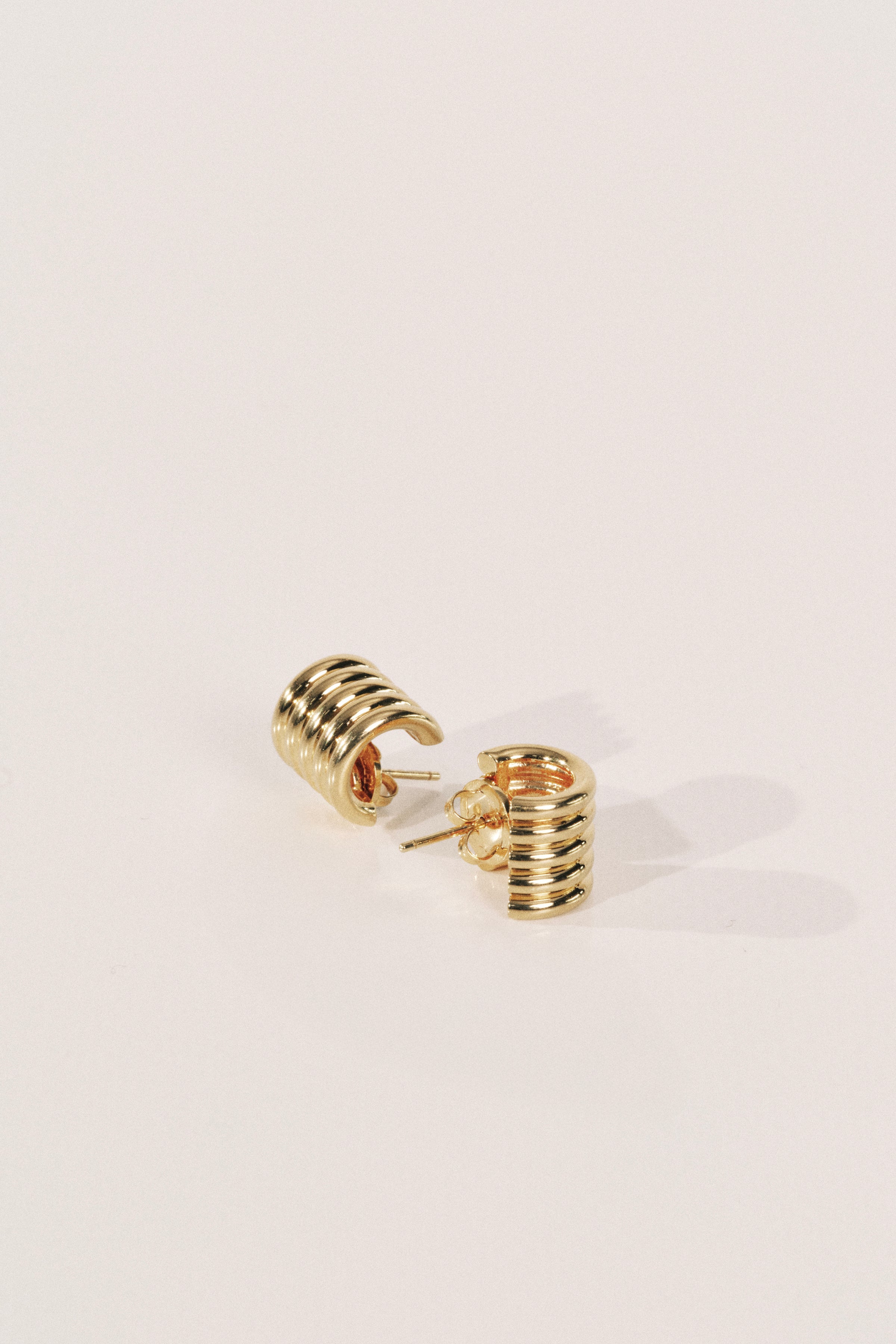 Hollyhock Gold Earrings Small
