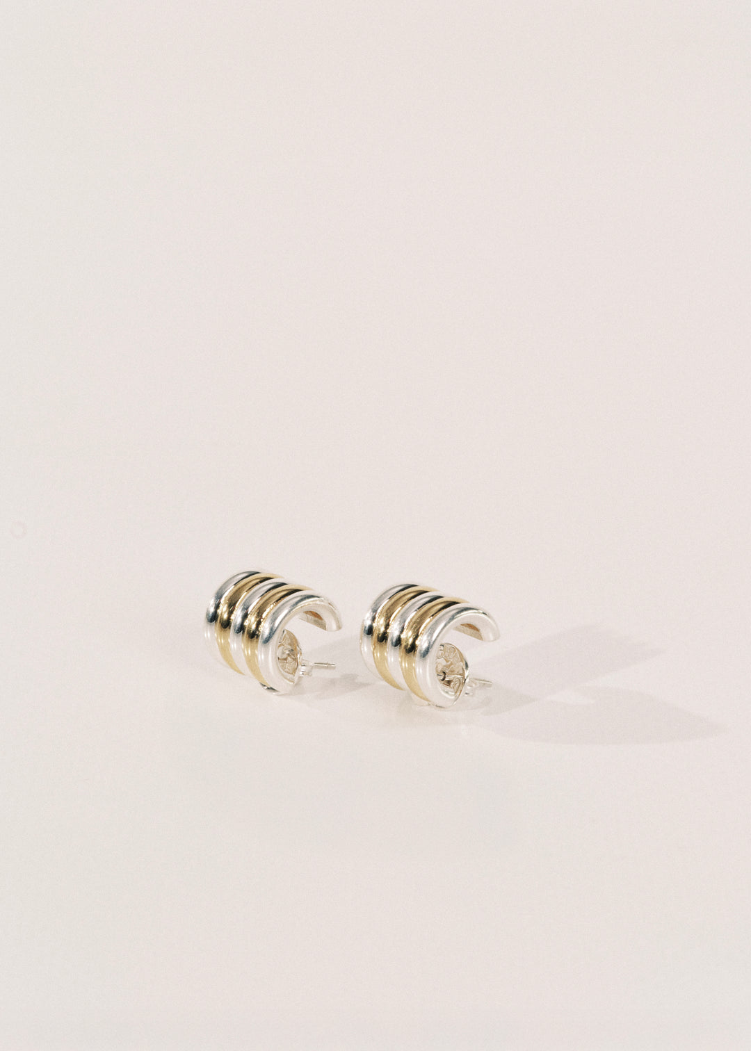 Hollyhock Mixed Metal Earrings Small