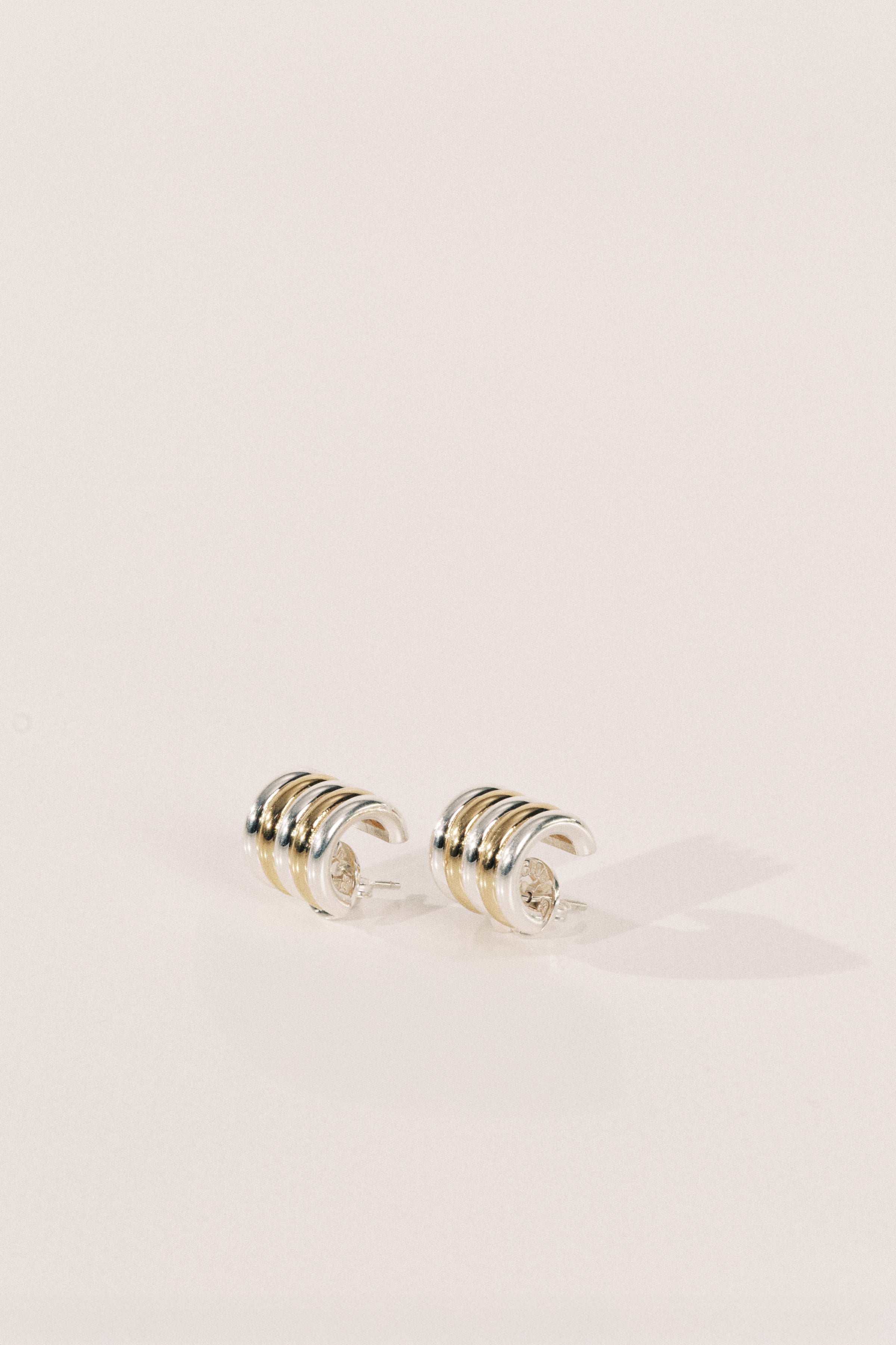 Hollyhock Mixed Metal Earrings Small