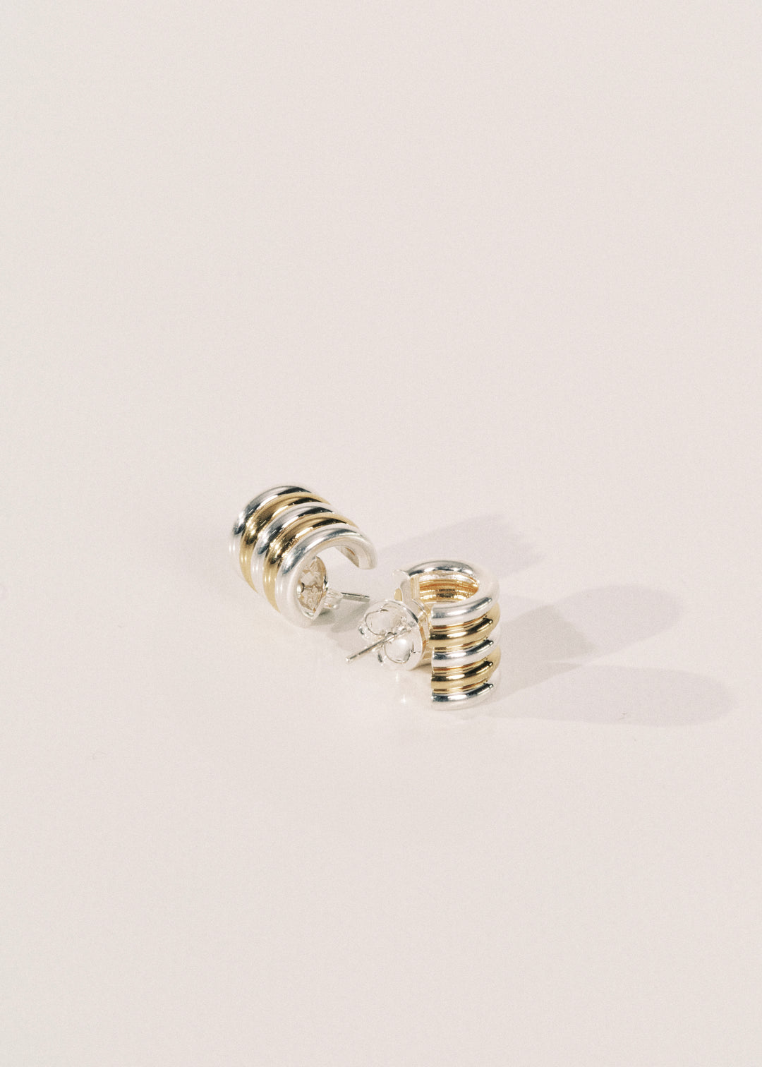 Hollyhock Mixed Metal Earrings Small