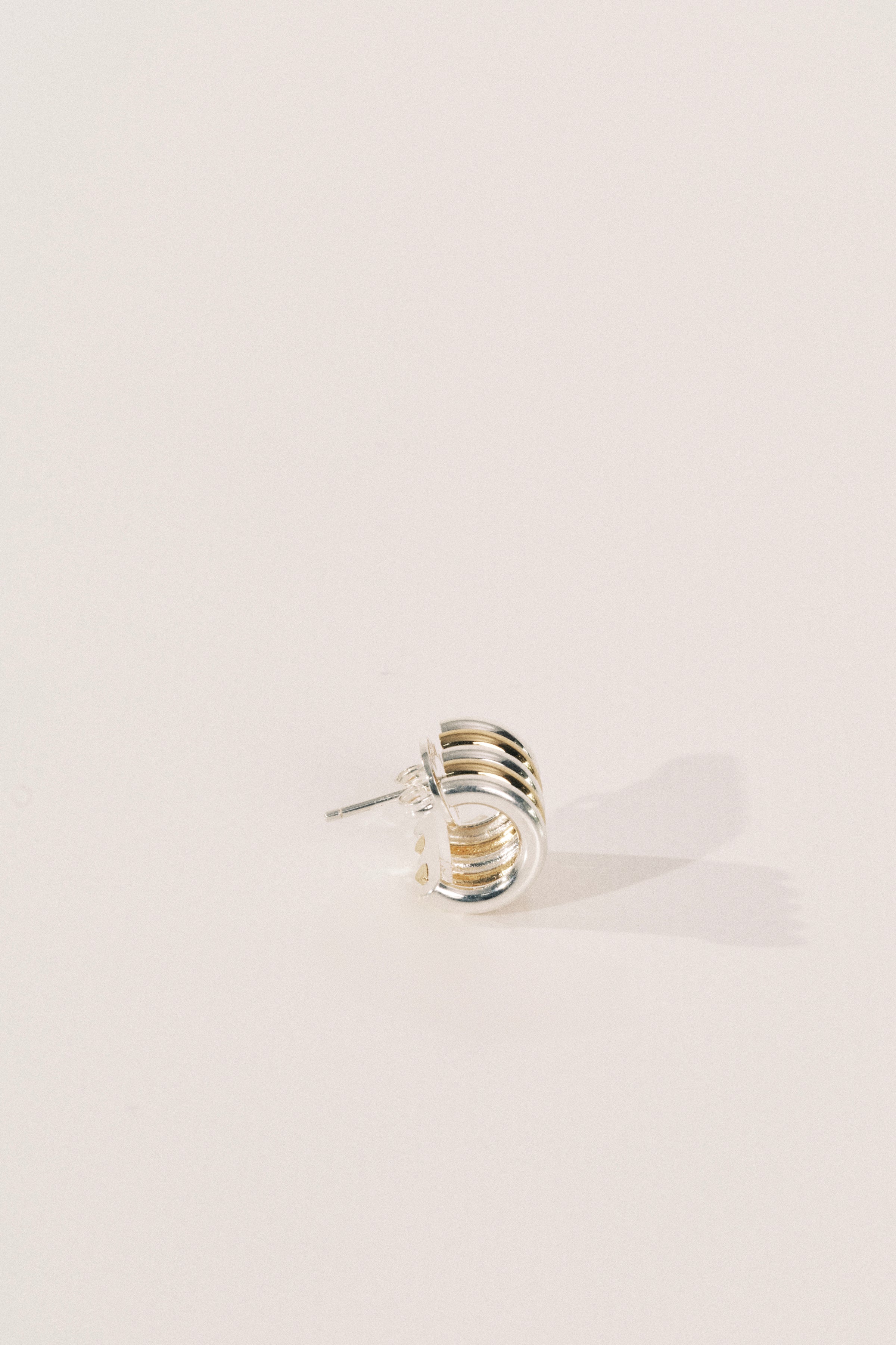 Hollyhock Mixed Metal Earrings Small