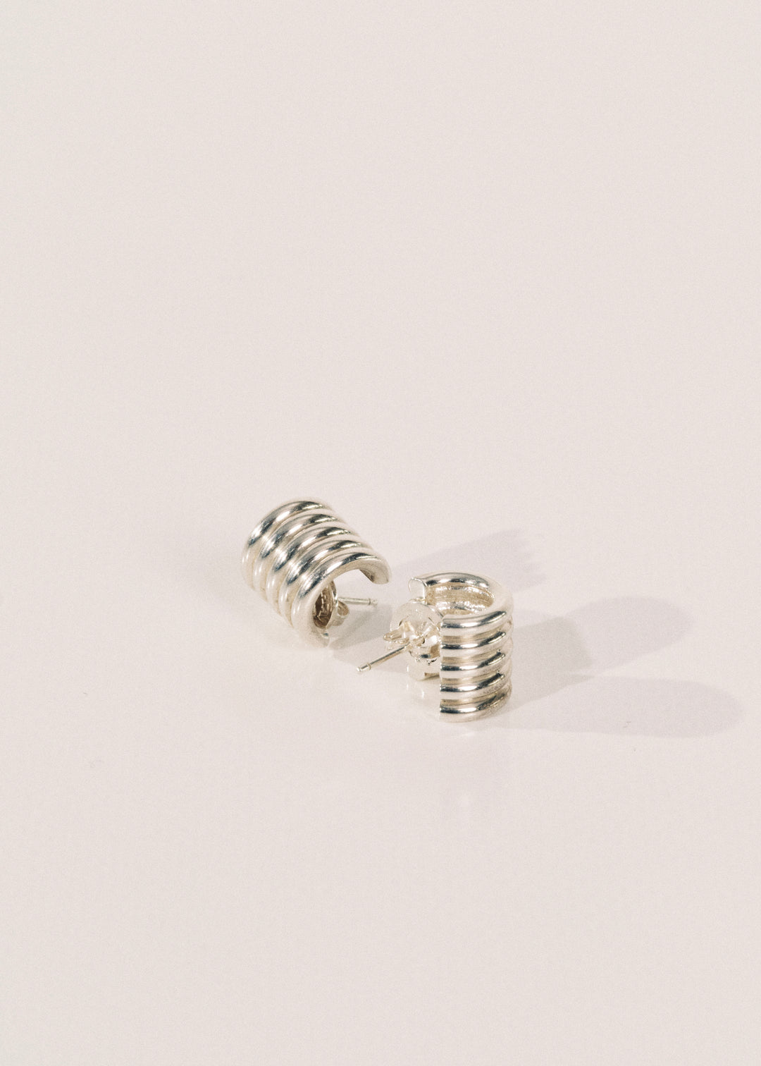 Hollyhock Silver Earrings Small