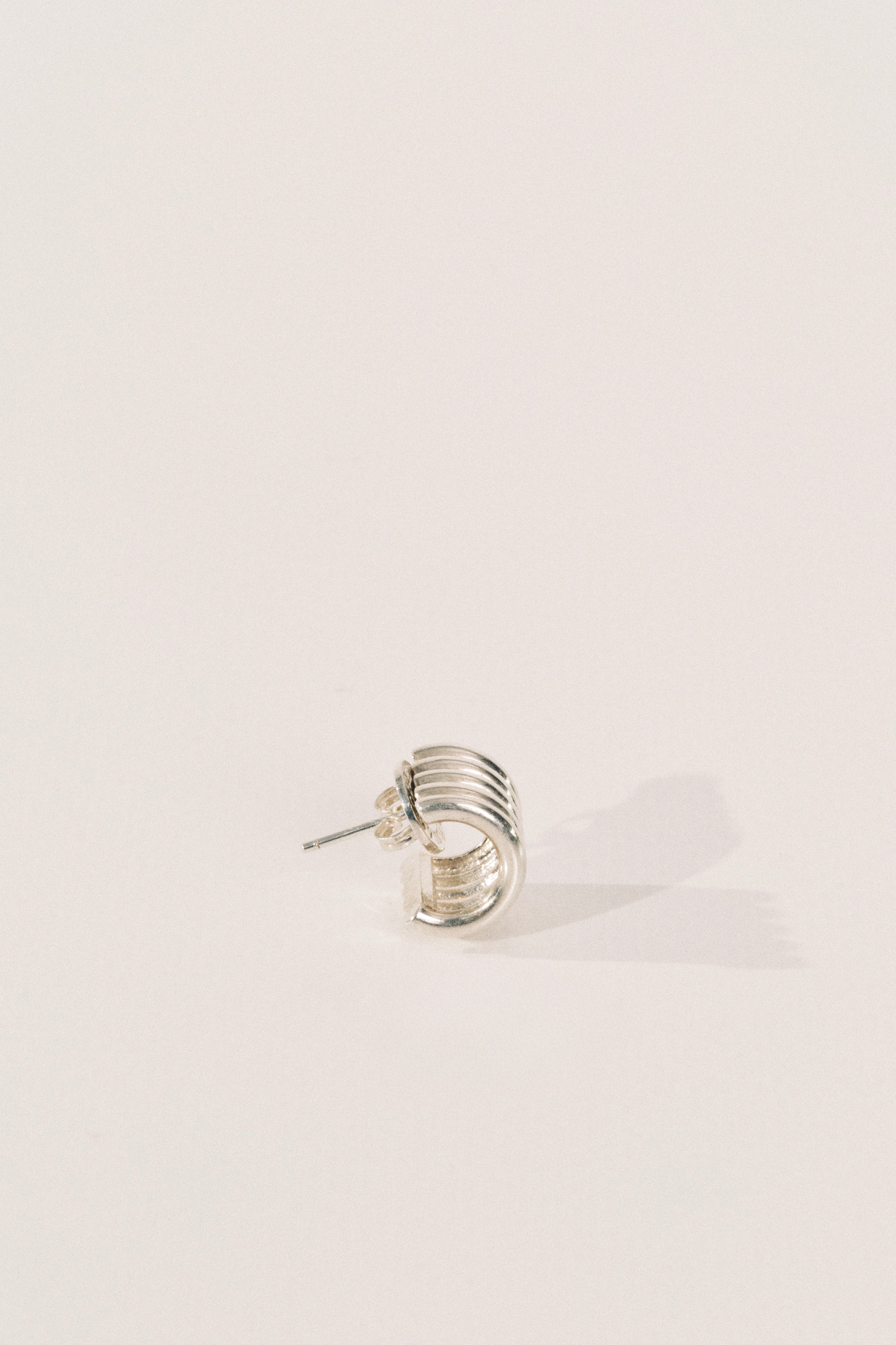 Hollyhock Silver Earrings Small
