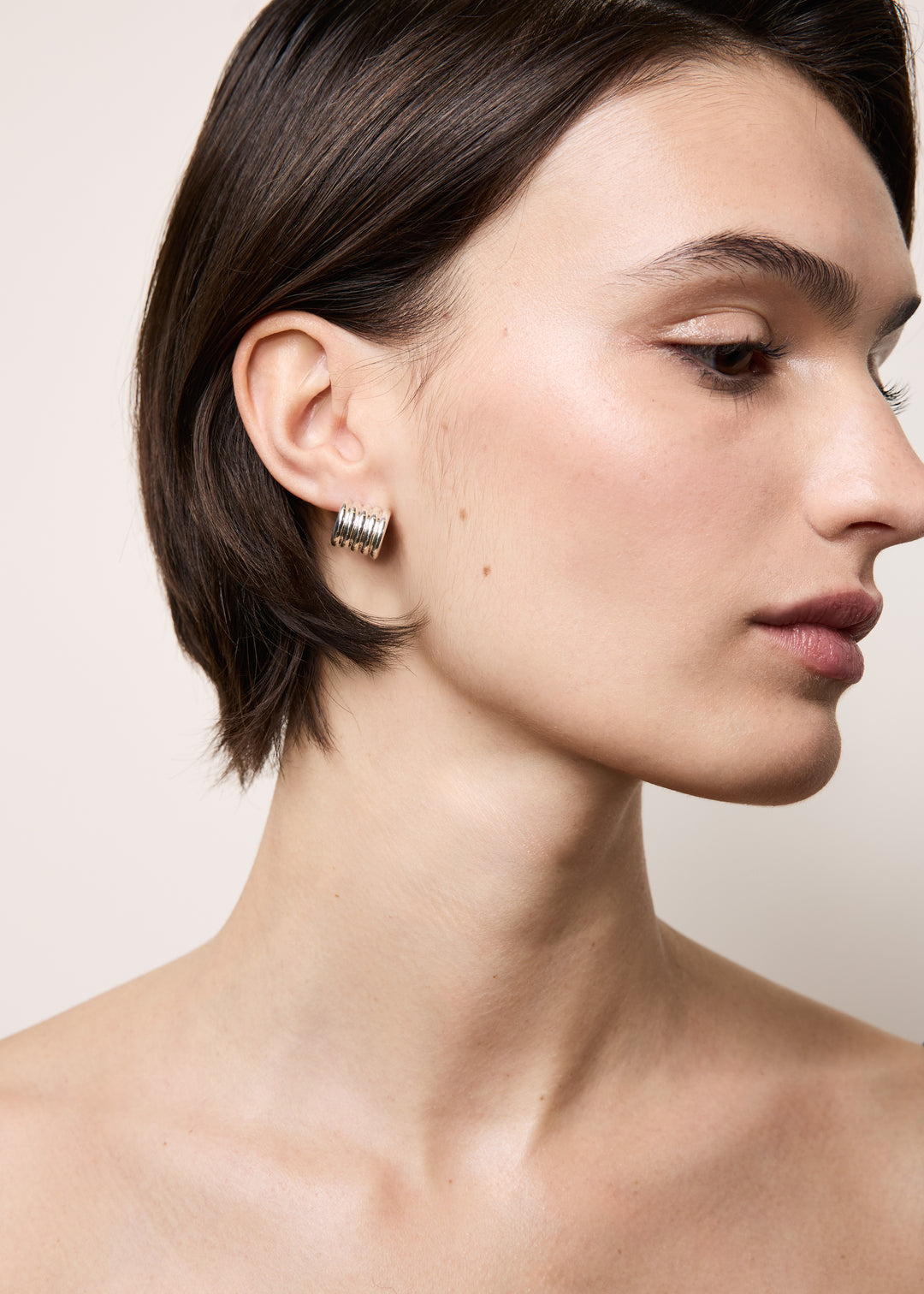 Hollyhock Silver Earrings Small