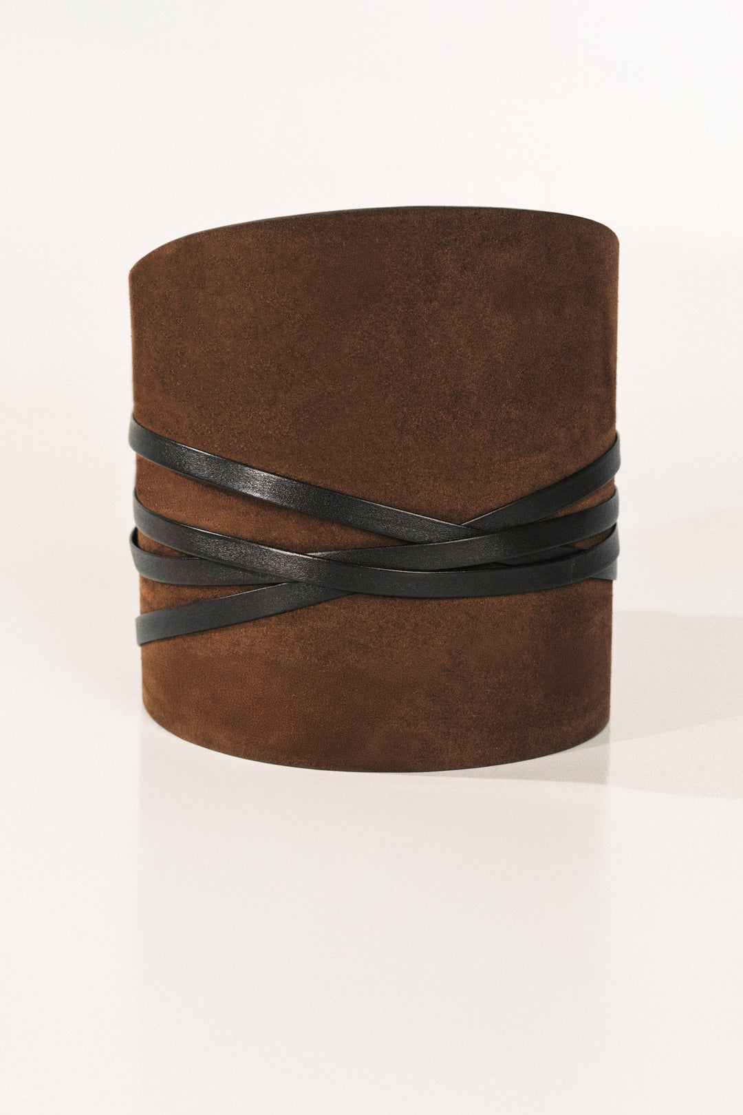 Undone Corset Chocolate Suede