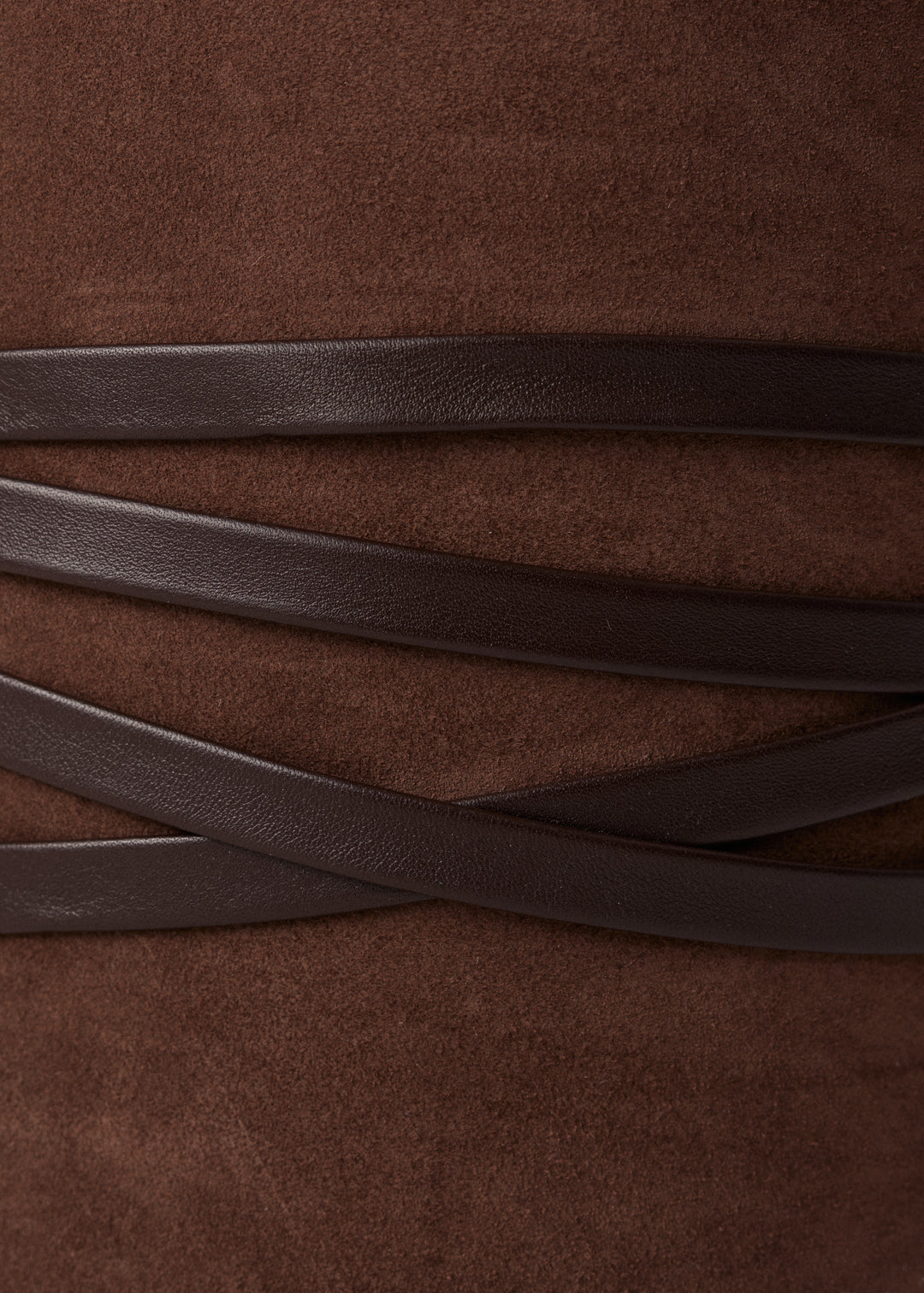 Undone Corset Chocolate Suede