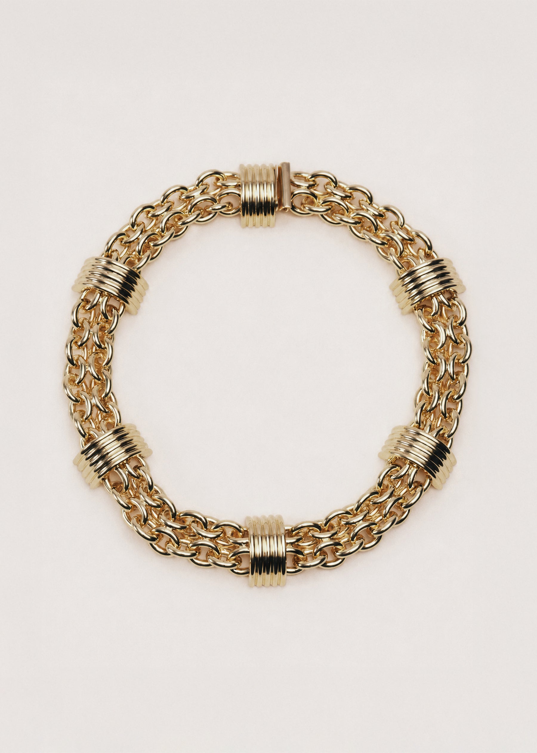 Hollyhock Chain Necklace Gold