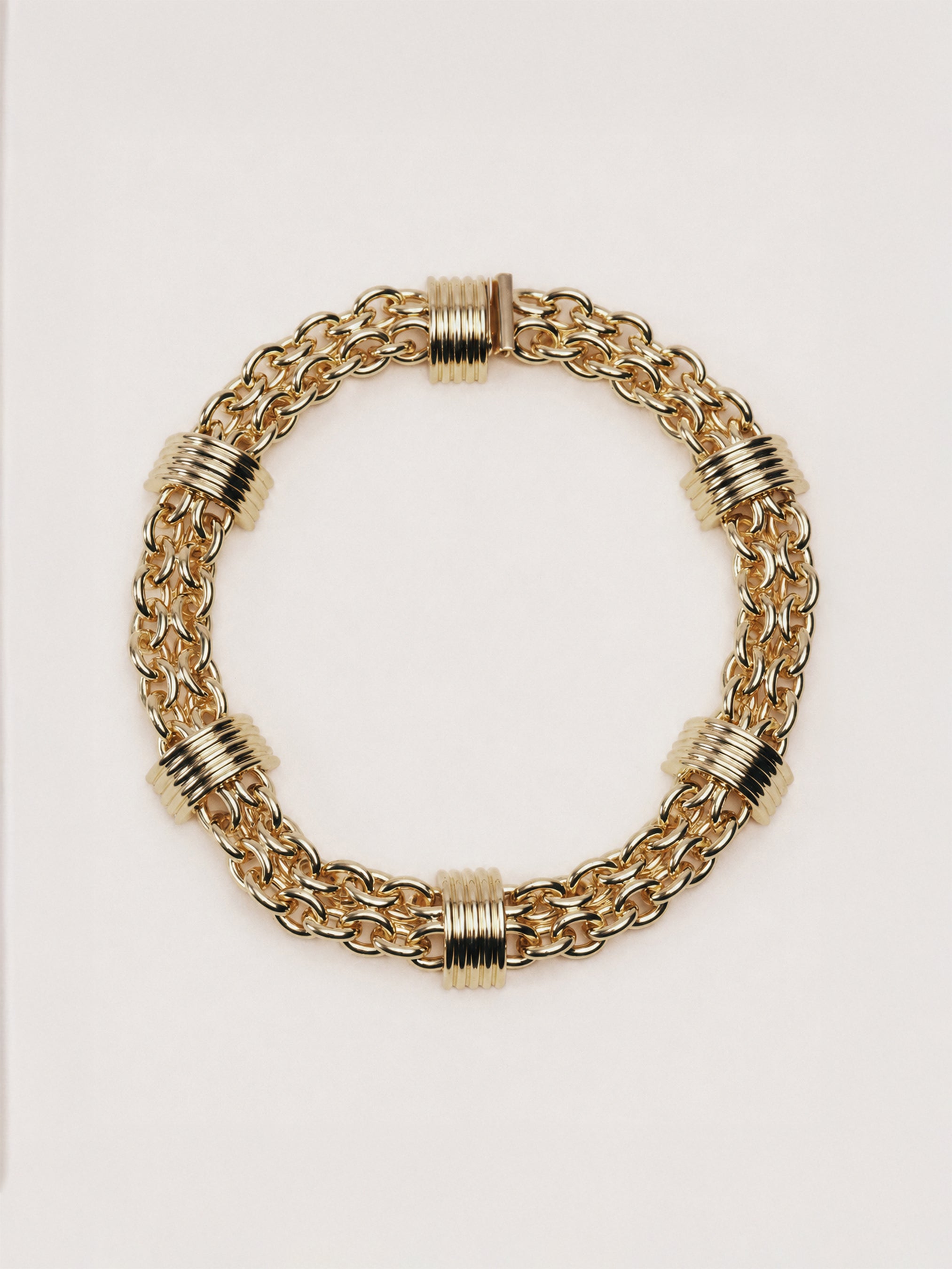 Hollyhock Chain Necklace Gold