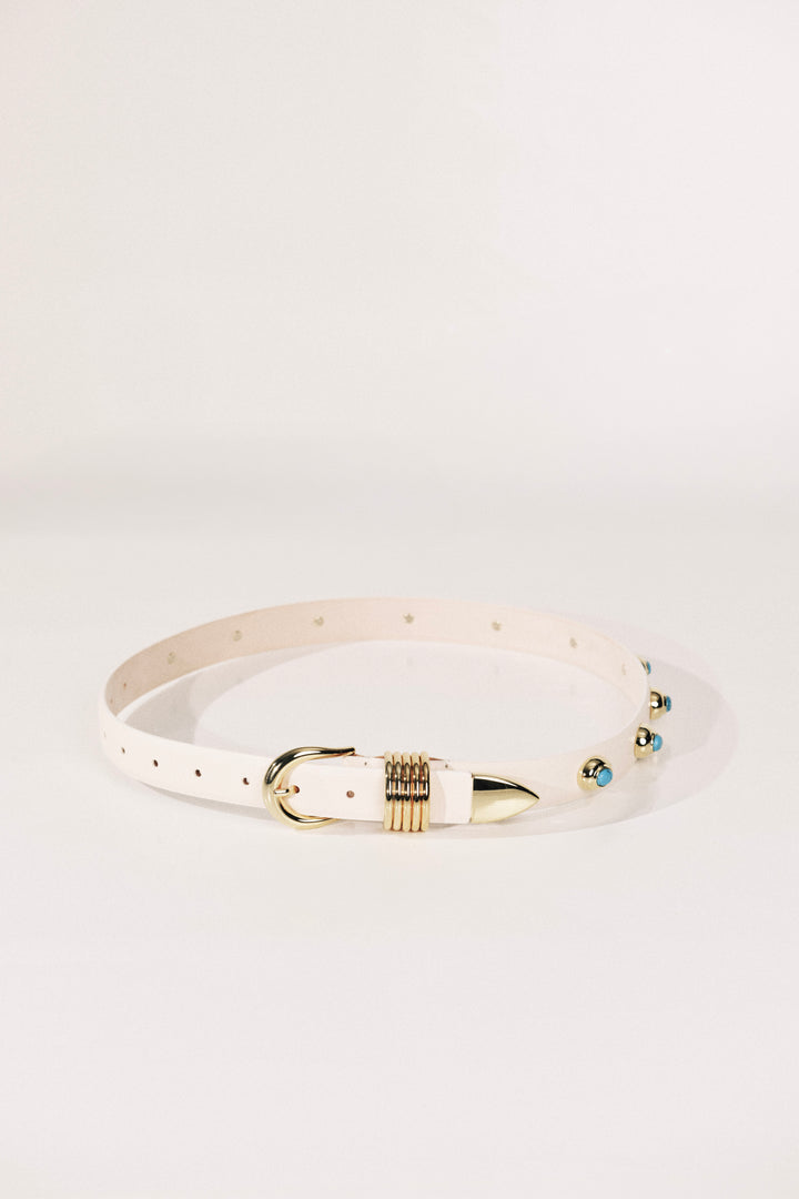Hollyhock Stone Ivory Gold & Turquoise