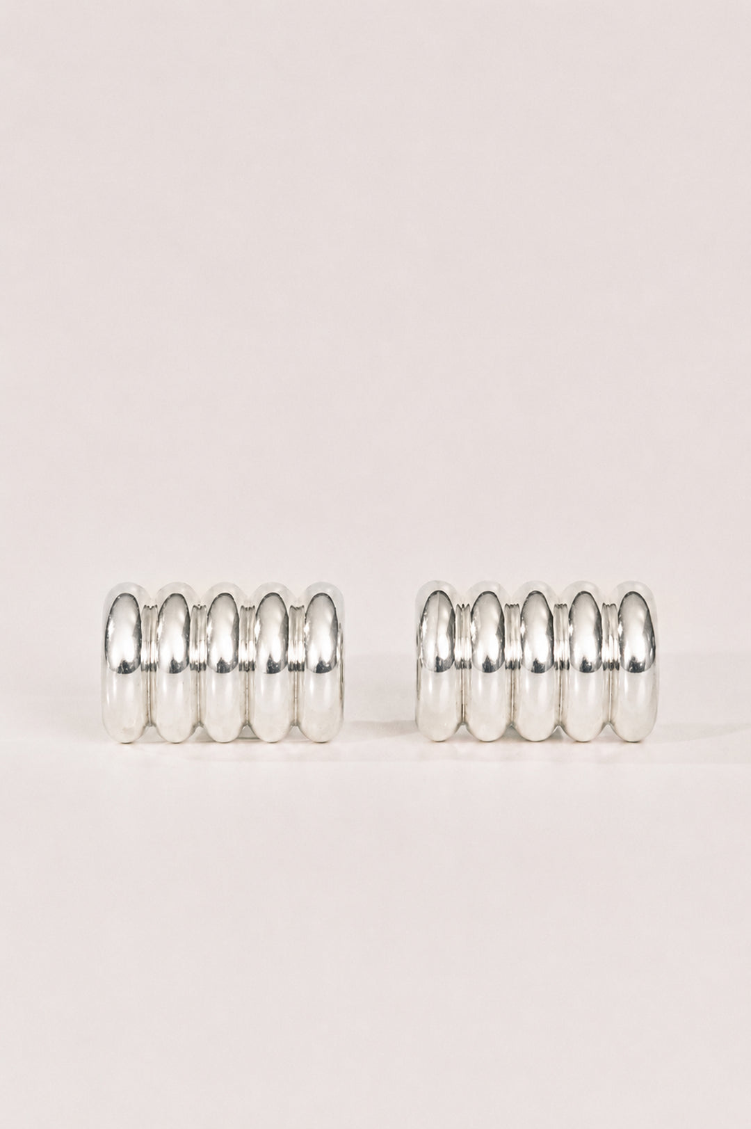 Hollyhock Silver Earrings Large