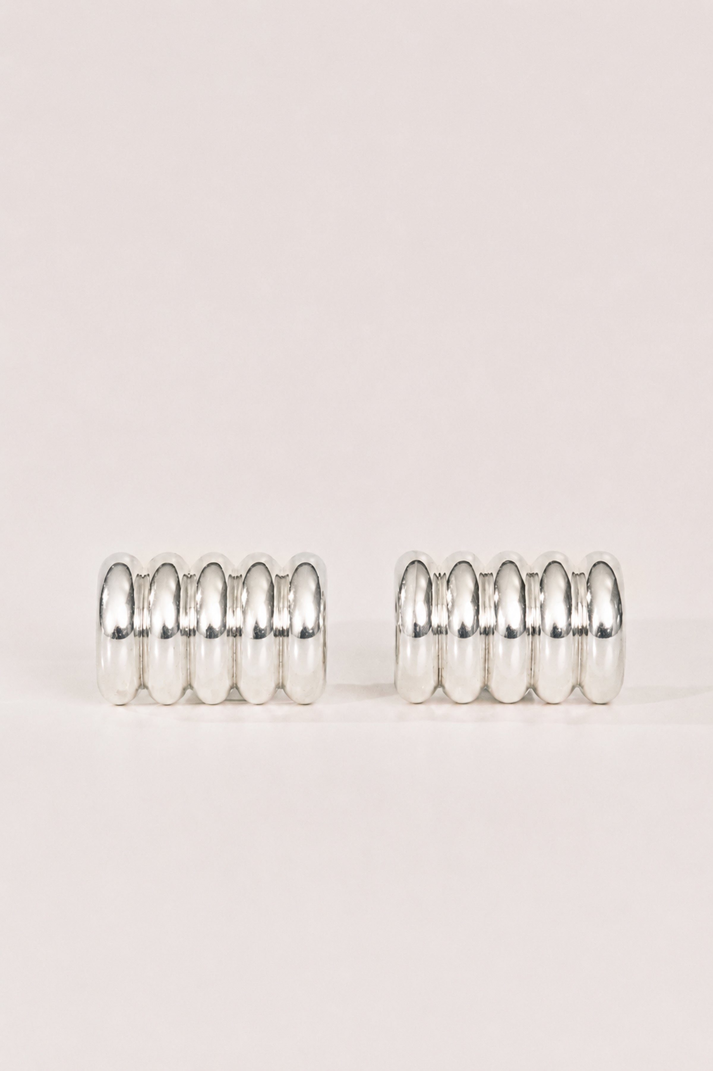 Hollyhock Silver Earrings Large