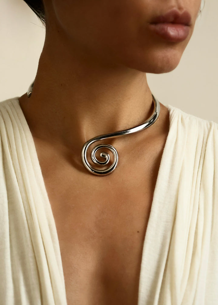 Koru Choker Silver