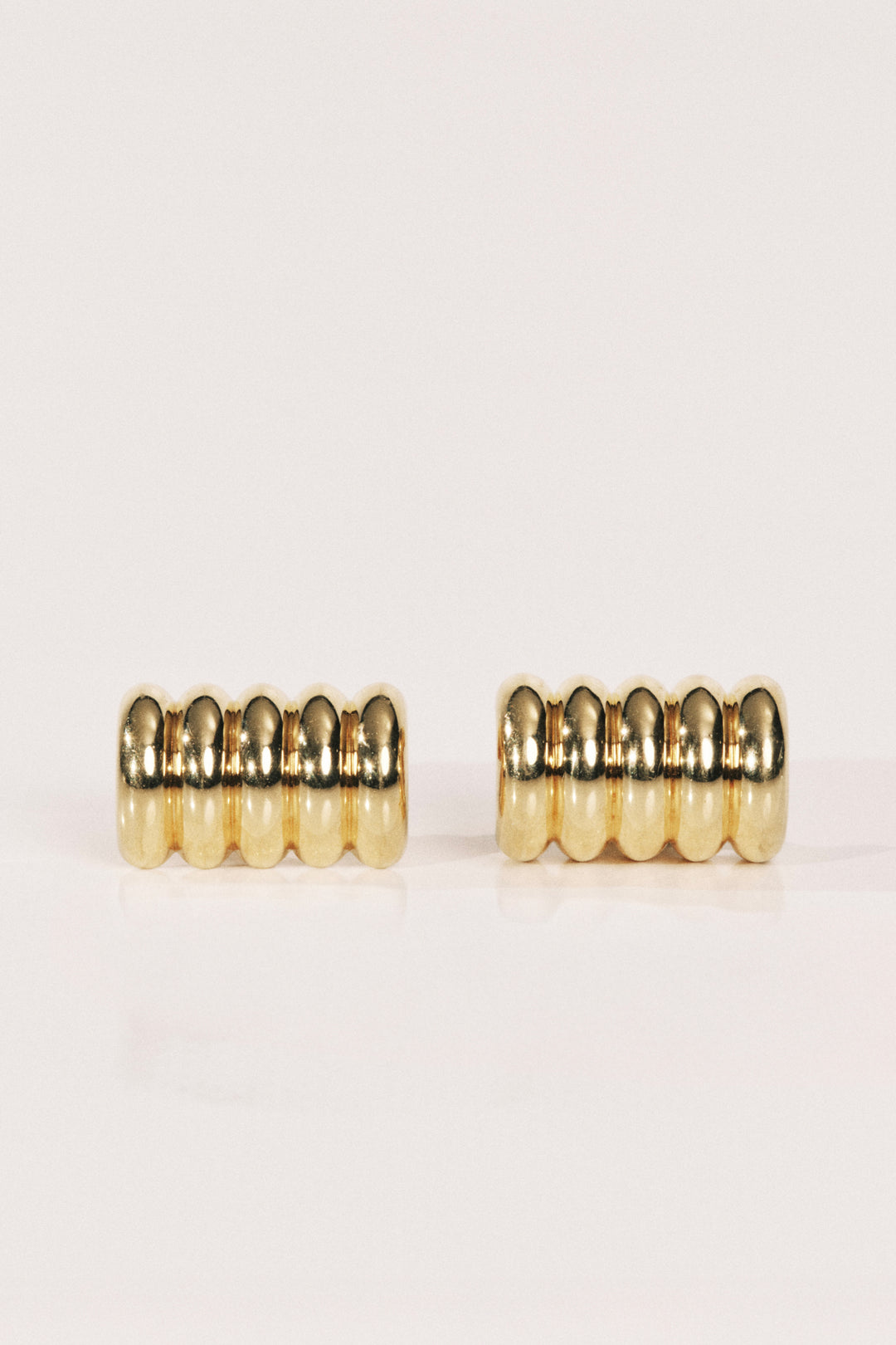 Hollyhock Gold Earrings Large