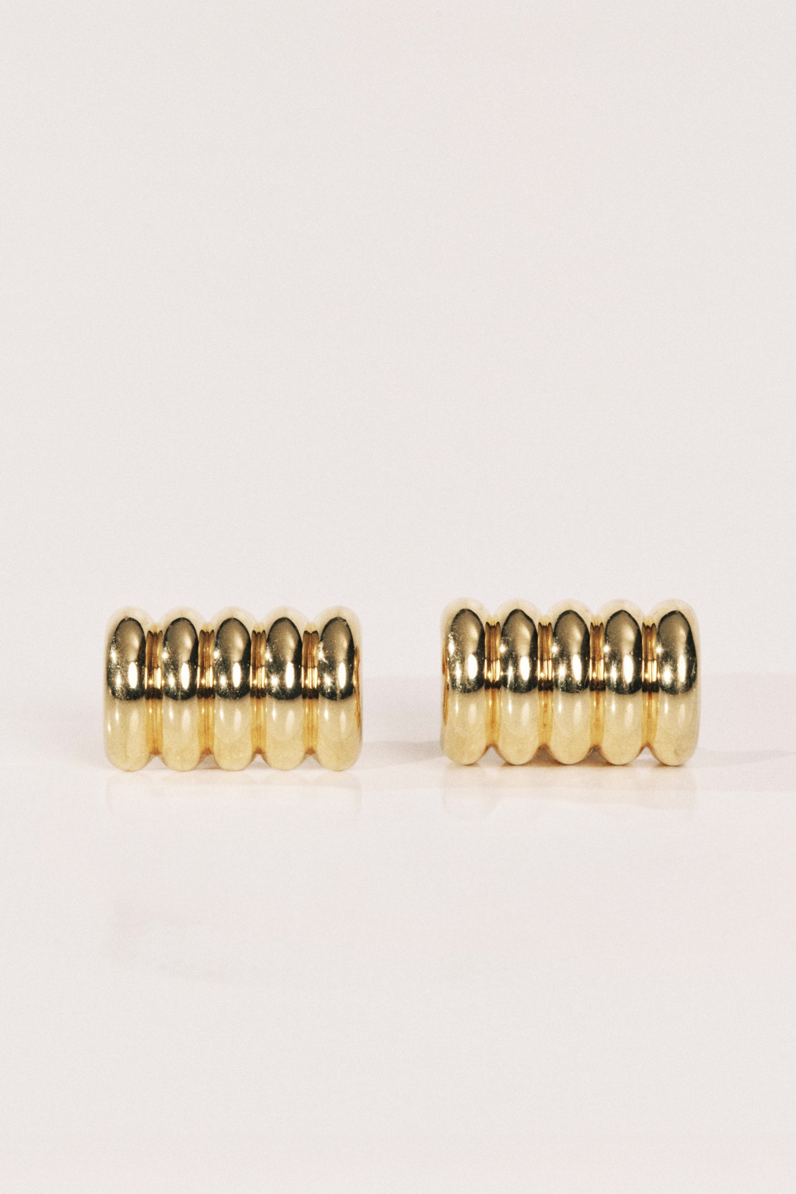 Hollyhock Gold Earrings Large