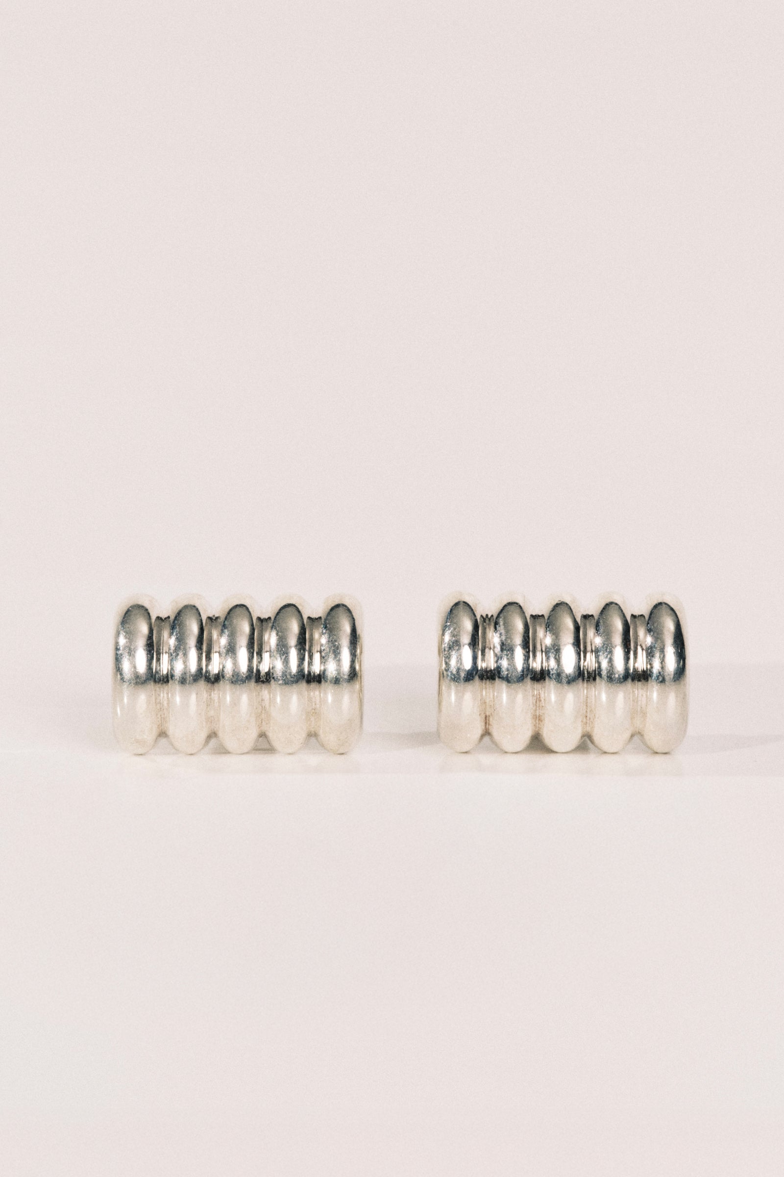 Hollyhock Silver Earrings Large