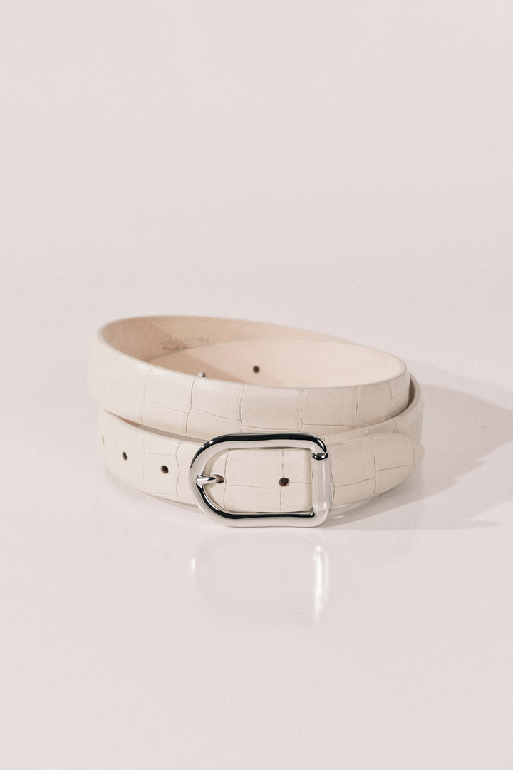 Mija Ivory Alligator Silver