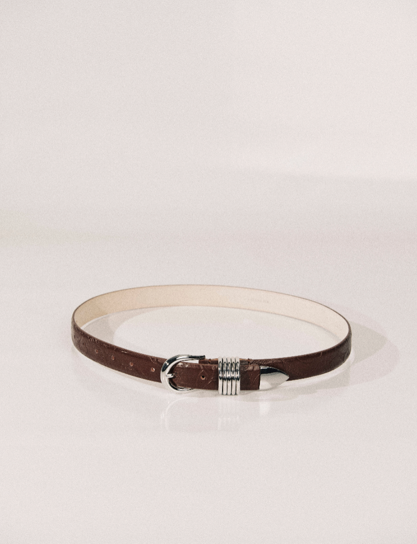 Hollyhock Embossed Floral Mahogany Silver