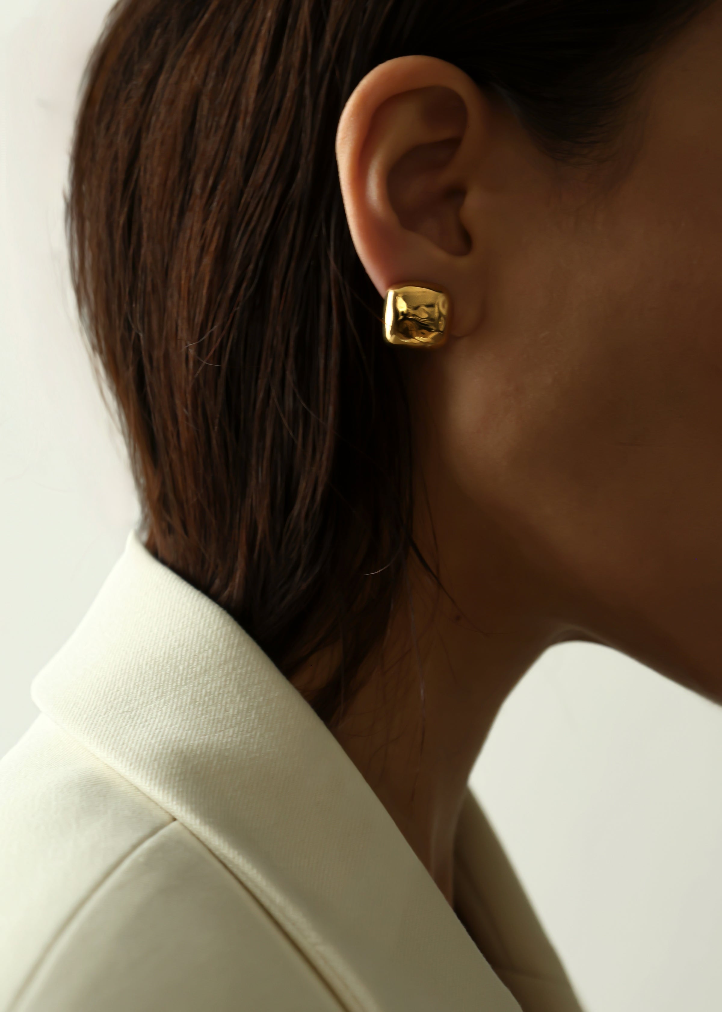 Tetra Gold Earrings Small