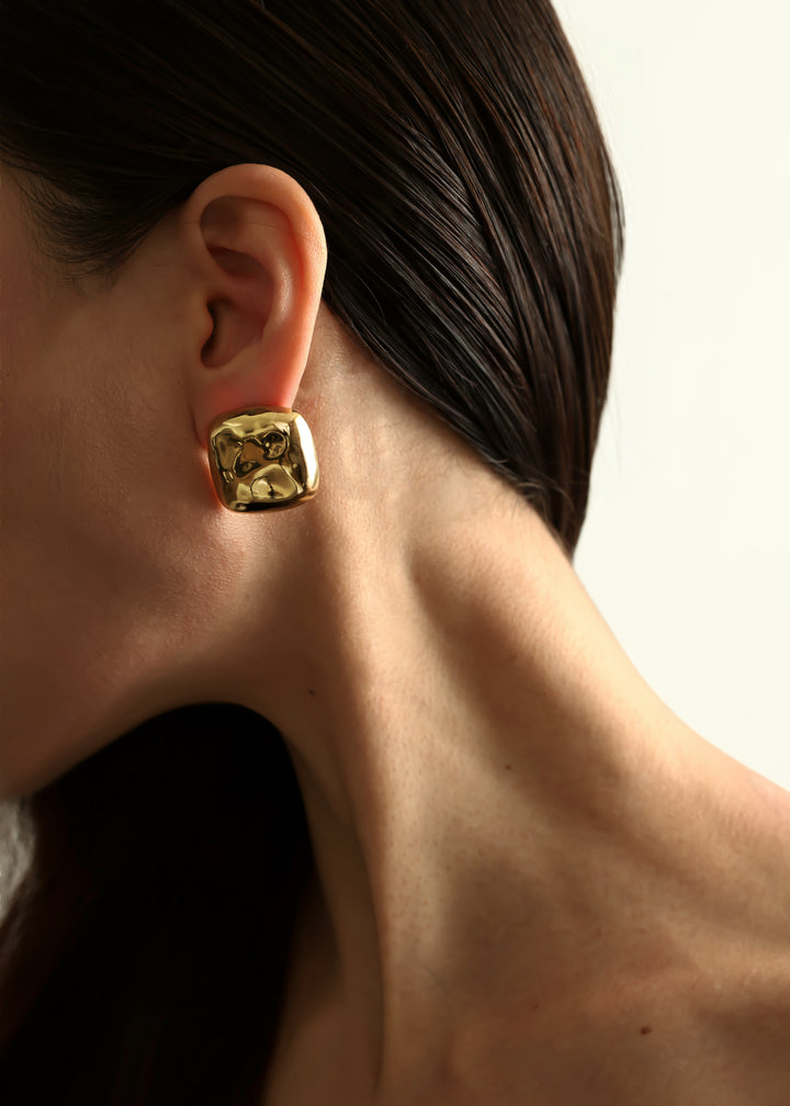 Tetra Gold Earrings Large