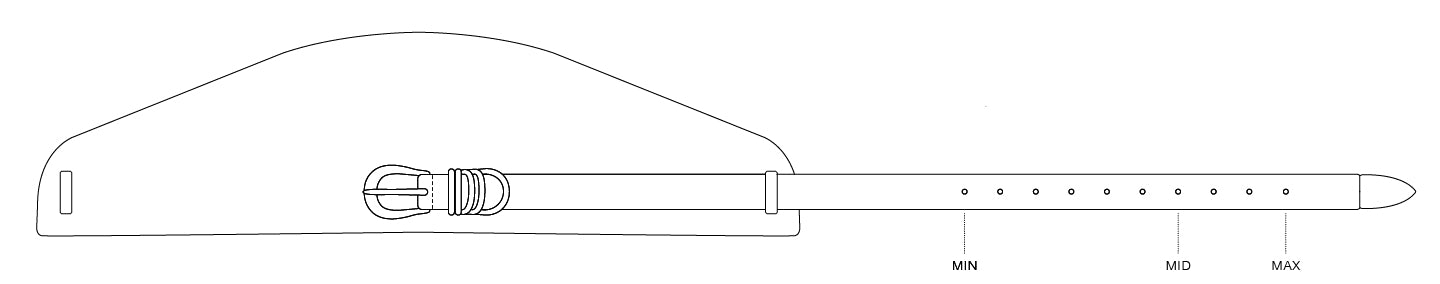 Bodice Belt Gold size chart