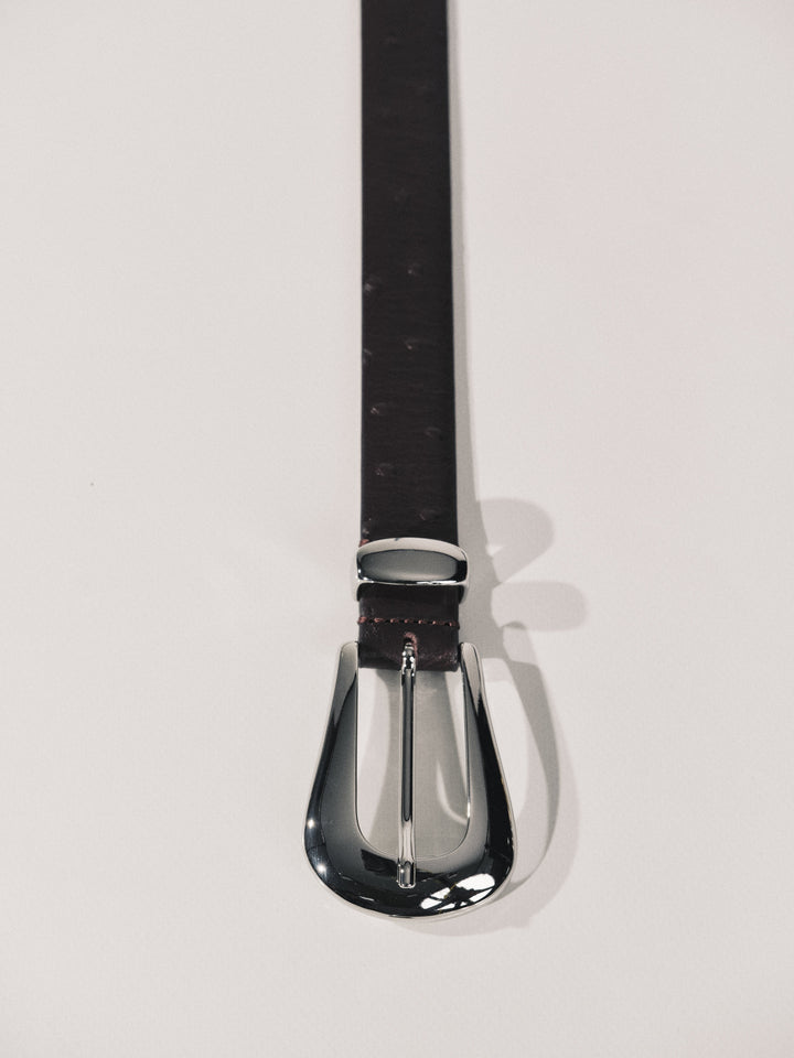 Colette Plum Ostrich Silver