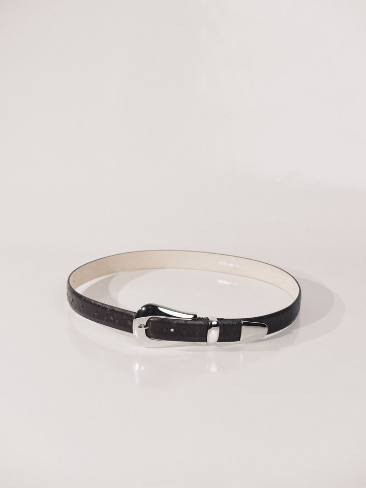 Colette Plum Ostrich Silver