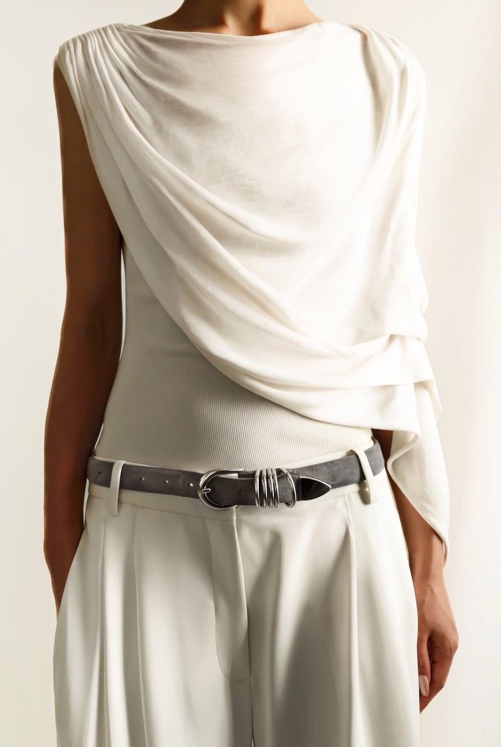 Hollyhock Fog Suede Silver